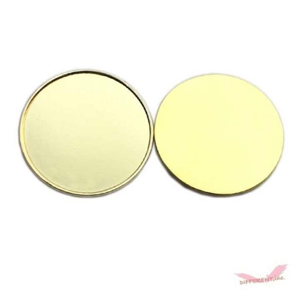 Gold ゴルフマーカー 縁有りと淵なし 黄金のマーカー デコ用