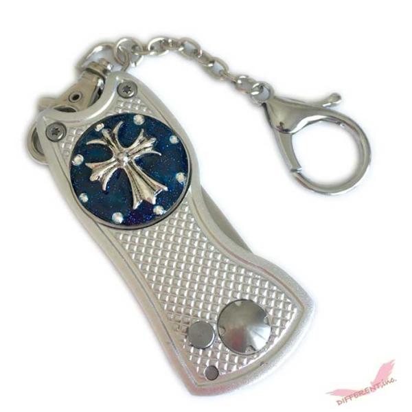 ゴシック 十字架 スワロフスキー デコ マーカー とグリーンフォーク ジャックナイフタイプ 着脱チェ...