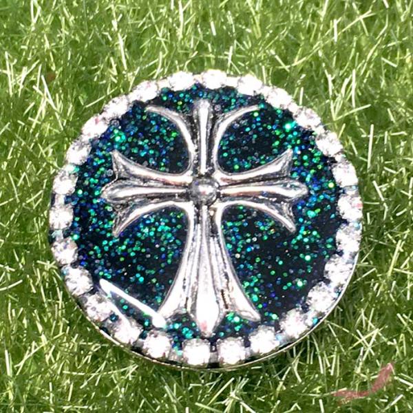 ゴシック 十字架 スワロフスキー（オクタント ）ダイヤレーン デコ マーカー とマグネット付きクリッ...