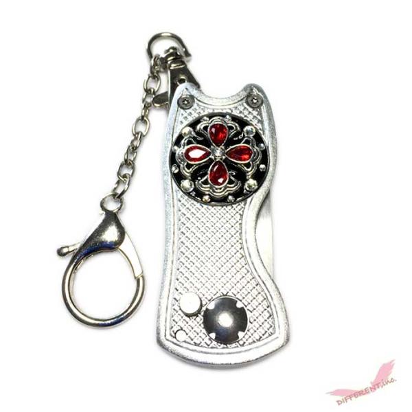 ゴシック クロス ビジュー デコ ゴルフマーカー グリーンフォーク セット Divot tool