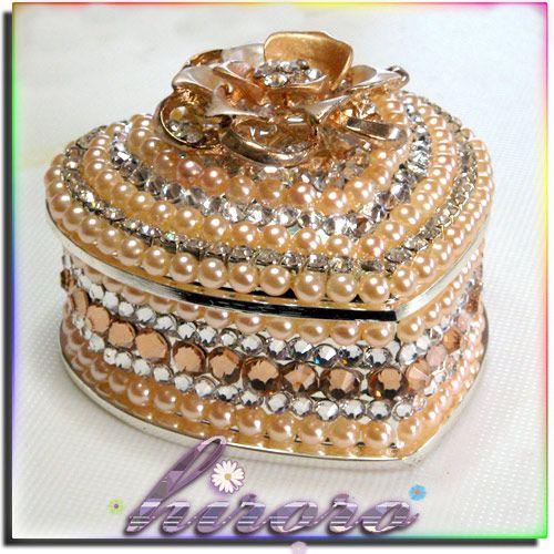 合金製ジュエリーボックス ハート no.21