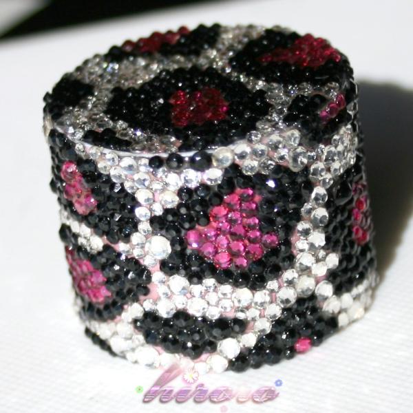 ペットボトルキャップ  ローズ豹柄