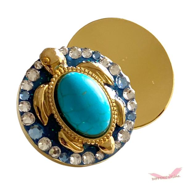 ゴルフマーカー ホヌ ゴールド マグネットマーカーとクリップセット