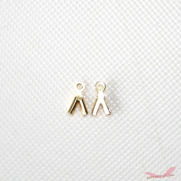 フープワイヤーアクセ用 コネクター 8mmホール 2個セットドロップ トライアングル他