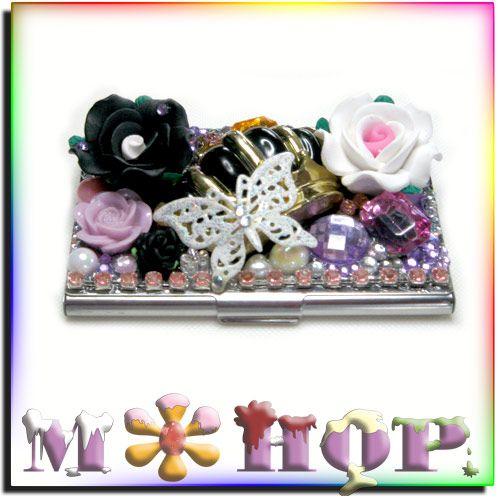 <アウトレット＞2色のバラ　クラウンカードケース手作りデコ by M＊HOP