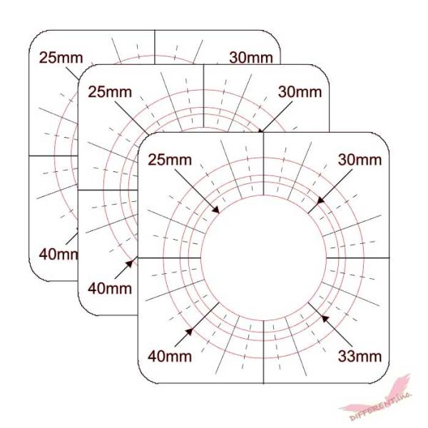 ゴルフマーカー 製作 アシストツール ジグ ステッカー 3枚