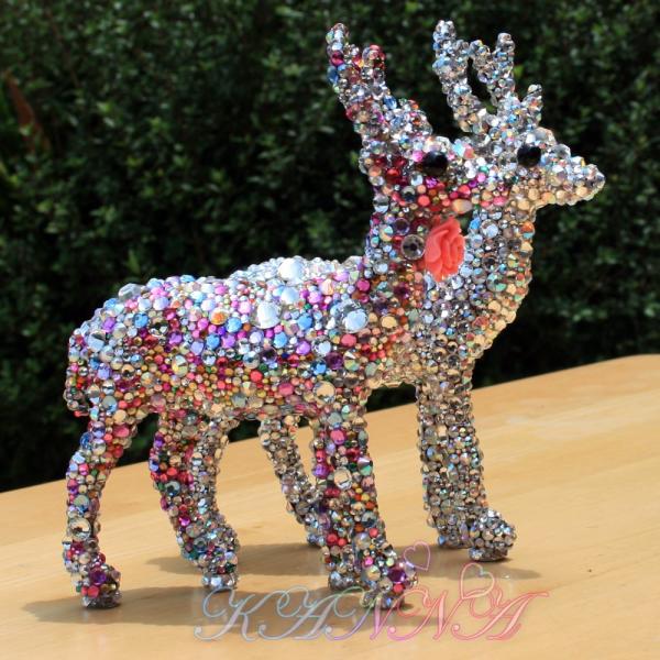 極上デコ！立体オブジェ♪高級キラバンビちゃんcrystal&amp;colorfulセット by Kanna