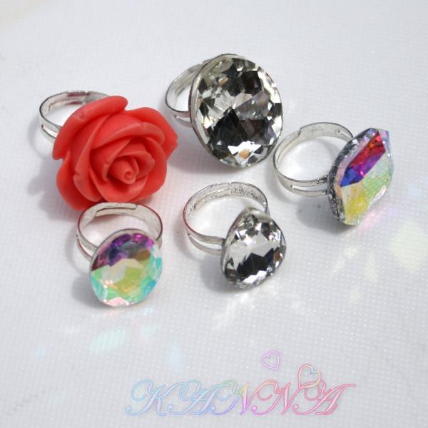 訳あり 高級ビジューなどリング5点セット 小傷有り Aセット by Kanna