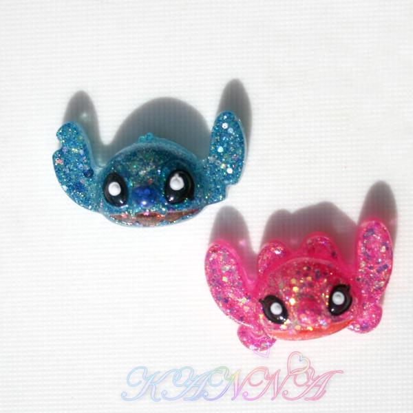 レジン製 エイリアン 14個セット キラキラピンク＆ブルー by Kanna