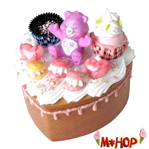 ケアベア スイーツ盛り シェアベア ハート小物入れ 手作りデコ