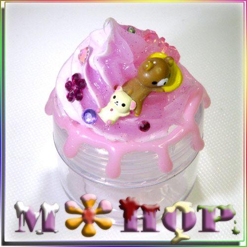 リラックマ 苺ホイップとMIXホイッププチケース ストラップ付  手作りデコ