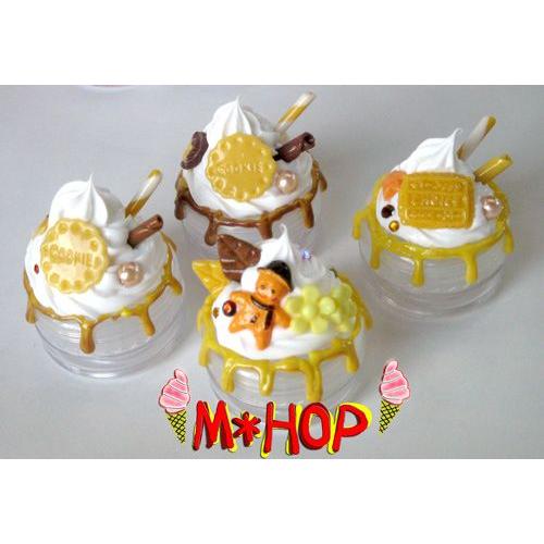 kawaii  クリアフタベースのクリーム入れB　4種 手作りデコ