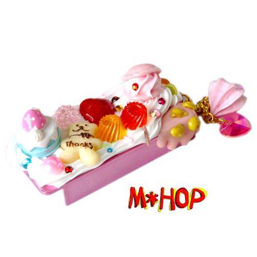 デコ雑貨 手作りスイーツ盛り フリスクケース マカロンAチャーム付