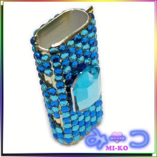 デコでキラキラ シンプルライターケース Blue by-みーコ