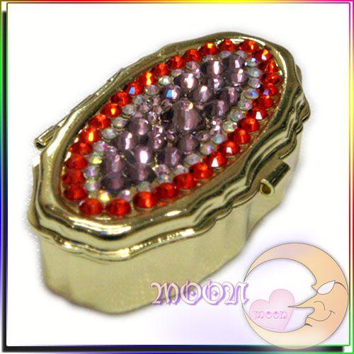 シンプル  ミラー付ピルケース by-moon Lot NO.3