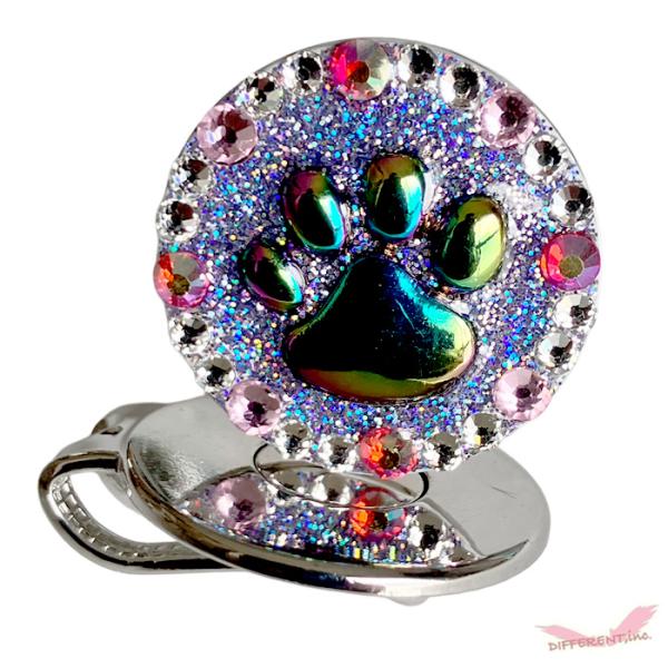 ゴルフマーカー 肉球 キラキラデコ マグネット付きクリップセット