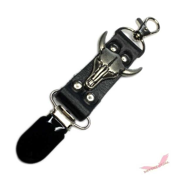 ゴルフ パターカバー ホルダー グローブ キャッチャー　バッファロー頭蓋骨 本革