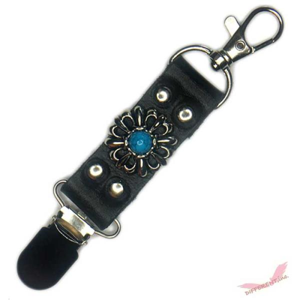 ゴルフ パターカバー ホルダー グローブ キャッチャー　ターコイズ風 デザイン 本革