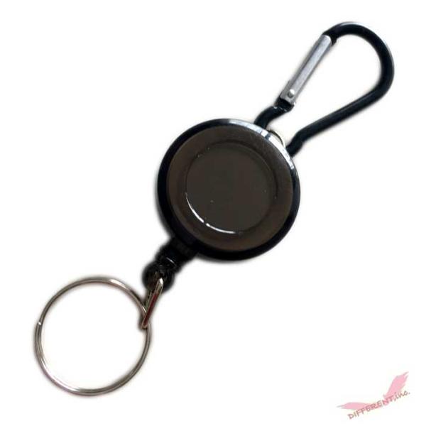 リールキー ホルダー 最長 60cm クリップ カラビナ 付き