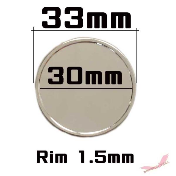 Silver BIG ゴルフマーカー 33mm RimType デコレジン素材