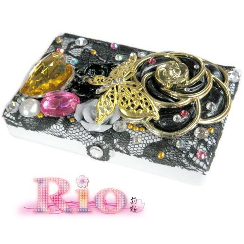 小悪魔系 レースホワイトベースのピルケース ミラー付 by-Rio