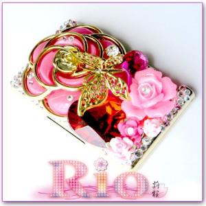スワロでキラキラ☆ 姫盛りゴージャス Pink ミンティアケース by-rio｜different
