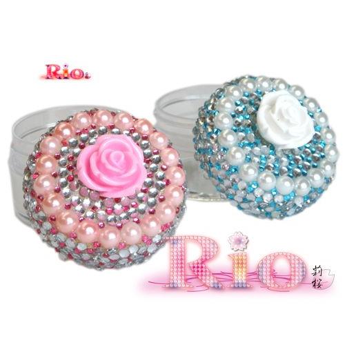 kawaii  プラバラ姫系 クリーム入れ　PINK&amp;BLUE 手作りデコ