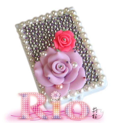 デコ雑貨 エレガント ミラー付 ピルケース　姫デコ