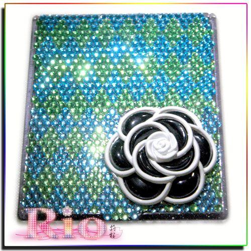 デコ アーガイル柄シンプルコンパクトミラー by-rio