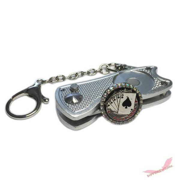 ロイヤルストレートフラッシュ ゴルフボールマーカー 飛び出す グリーンフォーク セット