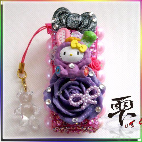 小悪魔姫系 スワロ使用 着ぐるみキティ ライターケース 全デコ by-雫