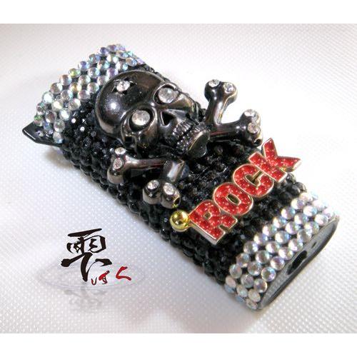 メンズライターケース  ドクロ&amp;ROCKでギンギン  デコ製品 by-雫