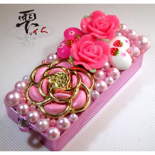 姫系 ピンクローズのフリスクケース  手作りデコ by 雫