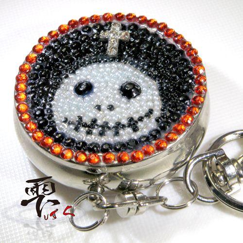 メンズ ハンドメイド ゆるキャラドクロ 携帯灰皿 デコ製品 by-雫