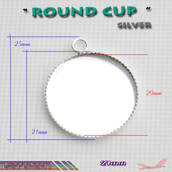 シルバー ラウンド セッティング台 25mm全体21mm外径20mm内径