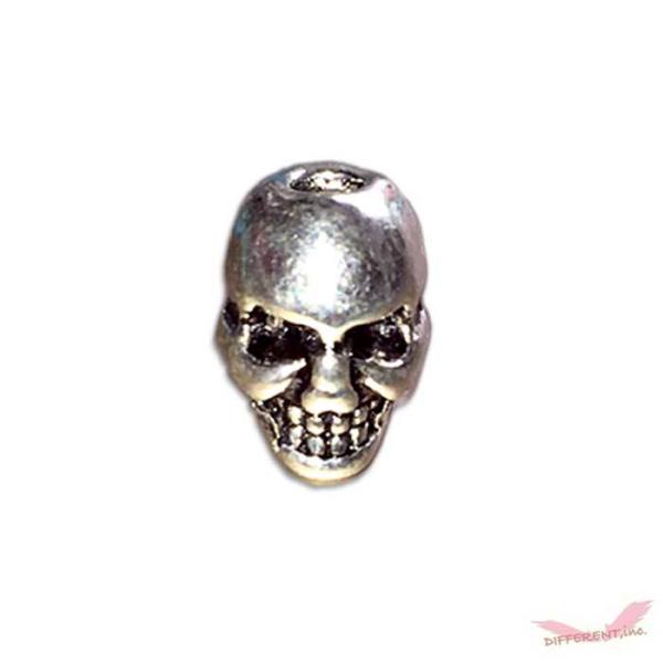 ミニ 3D スカル II メタル ビーズ 10mm*9mm*7m 2m穴