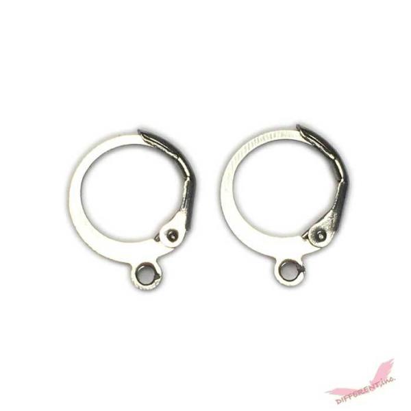 ステンレス製 ミニフープ ピアス カン付き シルバー