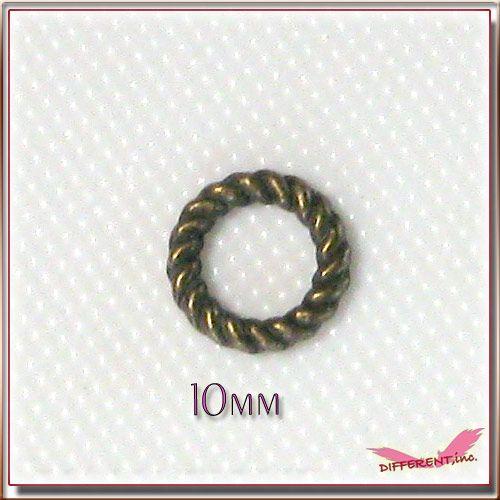 ツイストリング 銅古美パーツ 10mm