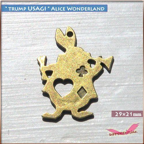 平面 アリスシリーズ “笛吹きトランプうさぎ” 金古美  29*21