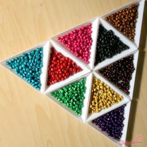 ウッドビーズ ラウンド 9Colorsの詳細画像1