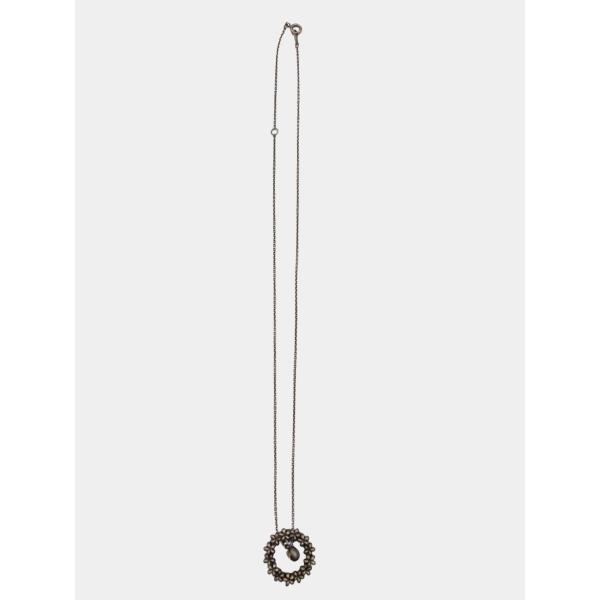 ネックレス シルバー サークルモチーフ フラワーモチーフ その他金属 メンズ レディース