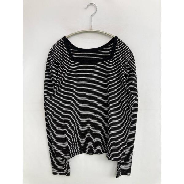 BONLECILL ボンルシール Tシャツ/カットソー F ブラック ボーダー柄 ミドル丈 長袖 ス...