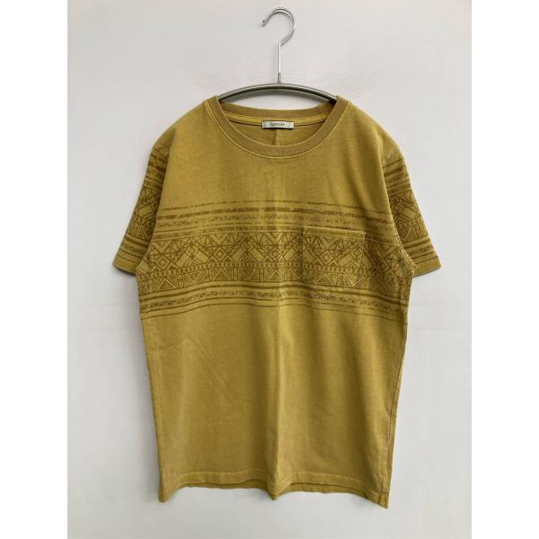 BAYFLOW ベイフロー Tシャツ/カットソー 2 イエロー その他総柄 ミドル丈 半袖 クルーネ...