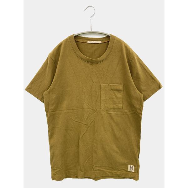 nudie jeans co ヌーディージーンズ Tシャツ/カットソー S カーキ 無地 ワンポイン...