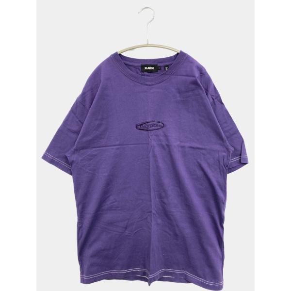 XLARGE エクストララージ Tシャツ/カットソー L パープル 無地 ブランドロゴ 刺繍 ミドル...