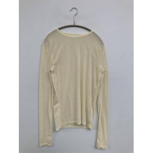 KHARIS ANGEL カリスエンジェル Tシャツ/カットソー M アイボリー 無地 ミドル丈 長袖 クルーネック(丸首) レディース