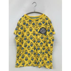 DESPICABLE Tシャツ/カットソー L イエロー ワンポイント その他総柄 ミドル丈 半袖 クルーネック(丸首) レディース