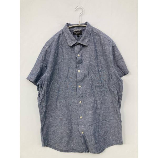 BANANA REPUBLIC バナナリパブリック シャツ/ブラウス L ブルー コットン リネン・...