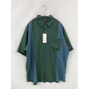 GLOBAL WORK グローバルワーク シャツ/ブラウス S グリーン 無地 ミドル丈 半袖 レギュラーカラー メンズ