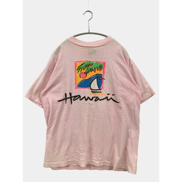 Maui Bay Shirt Co. Tシャツ/カットソー L ピンク バックプリント ブランドロゴ...